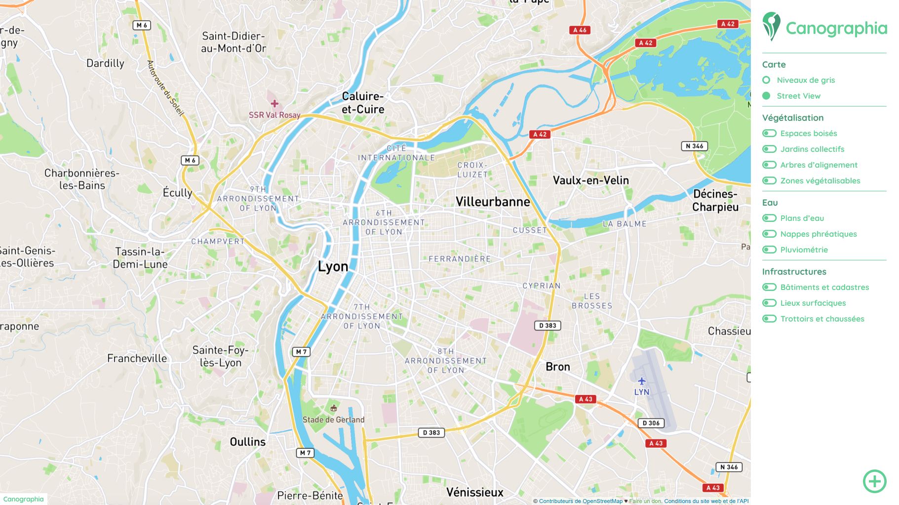 Interface de la partie web.