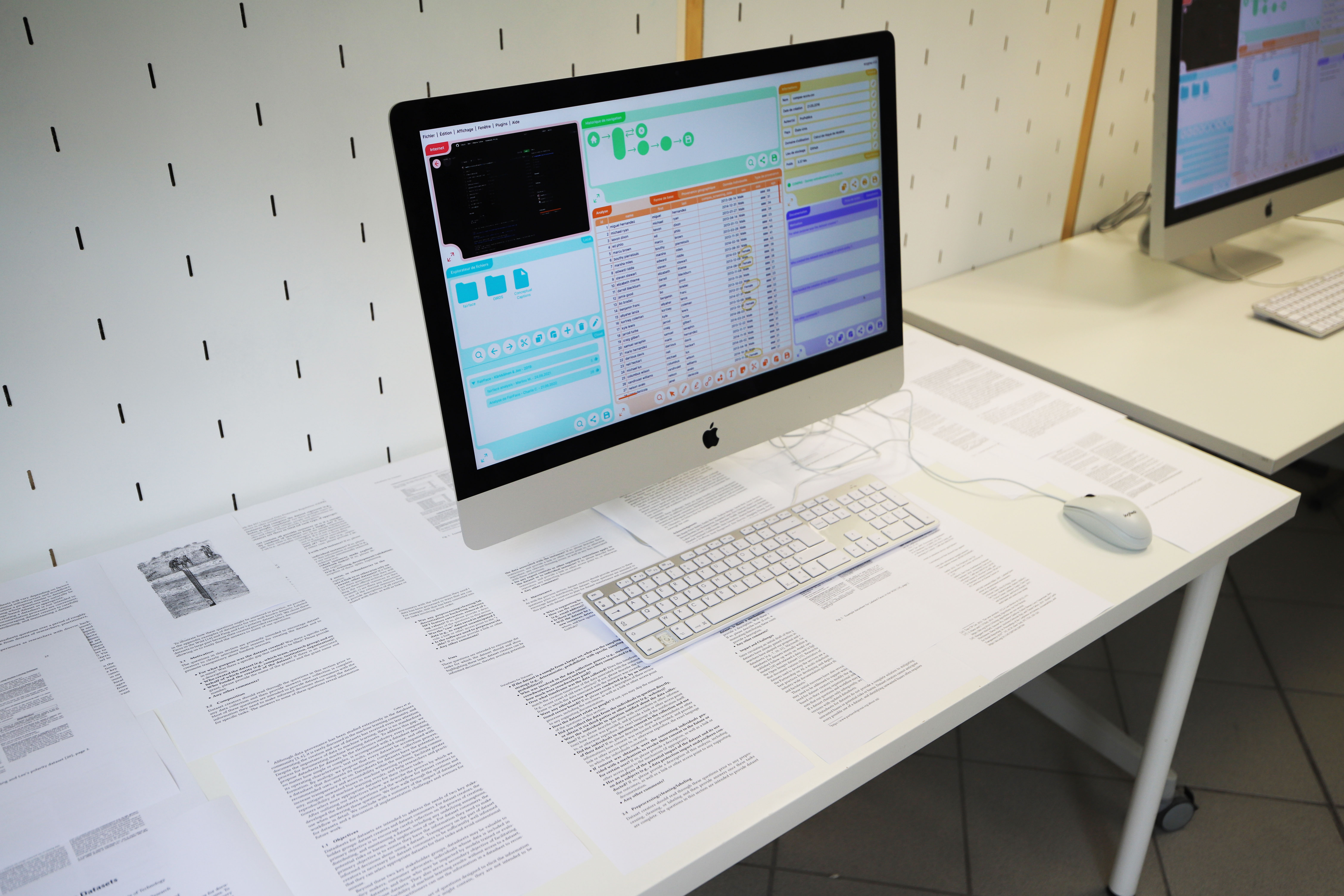 Photo du logiciel lors de ma présentation de projet.