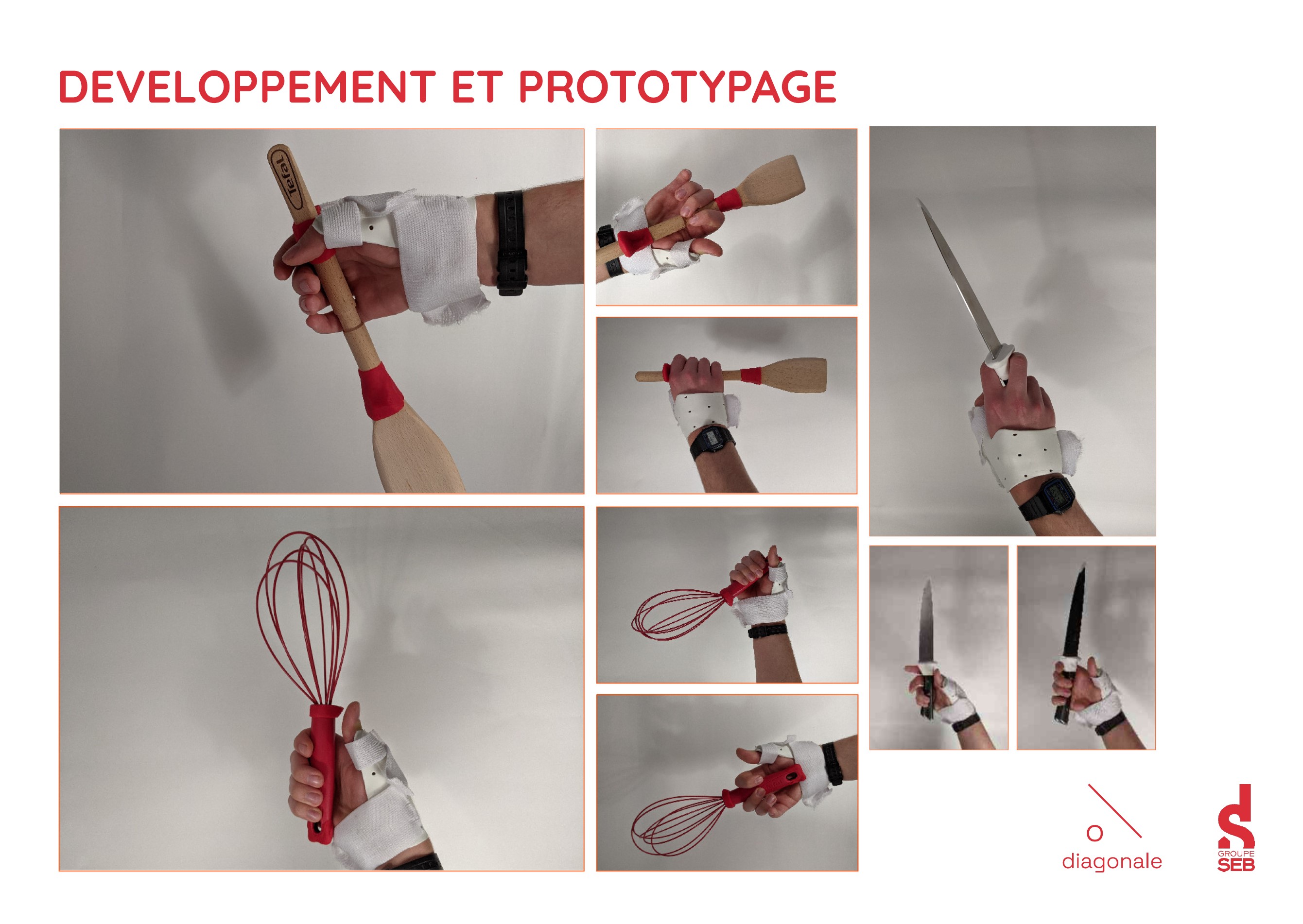 Photos de prototypes d'ustensiles.